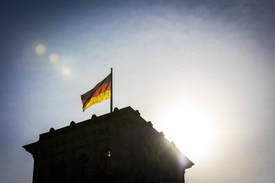 Deutschlandflagge-stock-foto