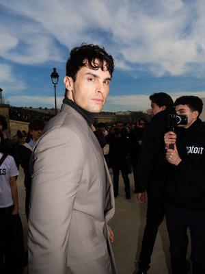 Paris Fashion Week. Arrivee People au d?fil? Dior-stock-foto