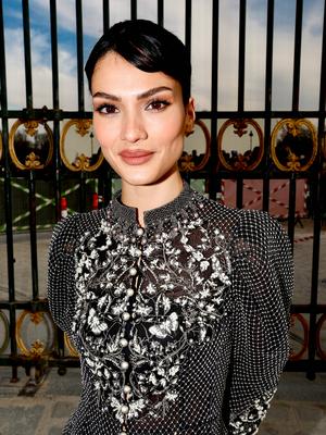 Paris Fashion Week. Arrivee People au d?fil? Dior-stock-foto