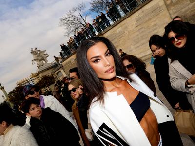 Paris Fashion Week. Arrivee People au d?fil? Dior-stock-foto