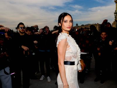 Paris Fashion Week. Arrivee People au d?fil? Dior-stock-foto