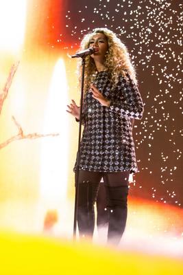 Leona Lewis Die britische S?ngerin Leona Lewis live bei Energy Stars For Free im Hallenstadion Z?rich, Schweiz, Europa ,-stock-foto
