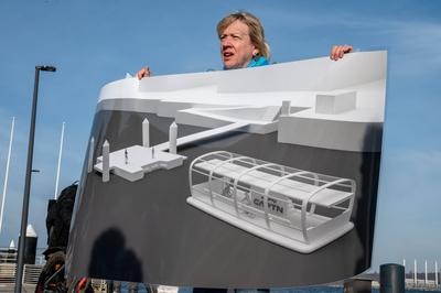 Kiel, Deutschland, 5.3.2025, Alte F?hre neue F?hre. Pressetermin zum Zukunftsprojekt einer autonom fahrenden F?hre mit W-stock-foto