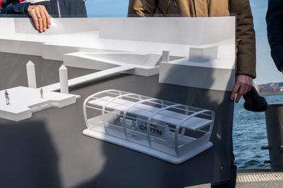 Kiel, Deutschland, 5.3.2025, Alte F?hre neue F?hre. Pressetermin zum Zukunftsprojekt einer autonom fahrenden F?hre mit W-stock-foto