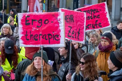 Bundesweiter Warnstreik an Krankenh?usern-stock-foto