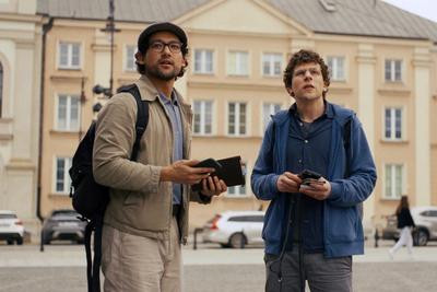 Will Sharpe and Jesse Eisenberg-stock-foto