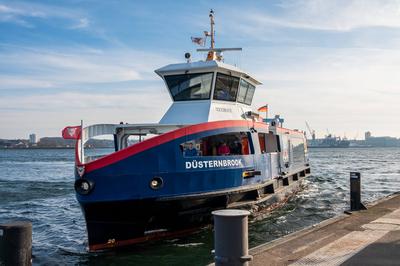 Kiel, Deutschland, 5.3.2025, Alte F?hre neue F?hre. Pressetermin zum Zukunftsprojekt einer autonom fahrenden F?hre mit W-stock-foto