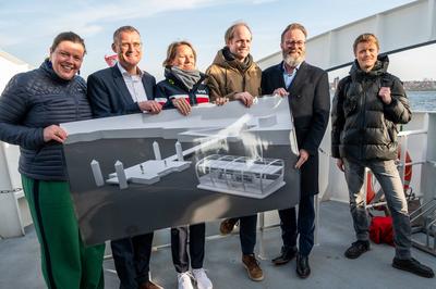 Kiel, Deutschland, 5.3.2025, Alte F?hre neue F?hre. Pressetermin zum Zukunftsprojekt einer autonom fahrenden F?hre mit W-stock-foto
