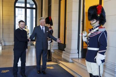 King Philippe receives Volodymyr Zelensky 06/03/2025-stock-foto