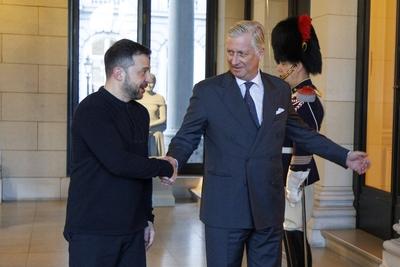 King Philippe receives Volodymyr Zelensky 06/03/2025-stock-foto