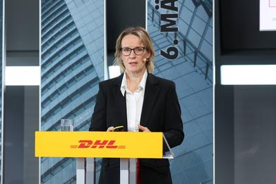 Deutsche Post DHL Bilanz-stock-foto