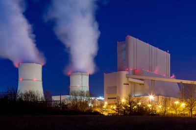 Kraftwerk Schwarze Pumpe-stock-foto