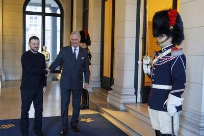 King Philippe receives Volodymyr Zelensky 06/03/2025-stock-foto