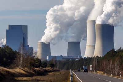 Braunkohlekraftwerk Boxberg-stock-foto