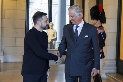 King Philippe receives Volodymyr Zelensky 06/03/2025-stock-foto