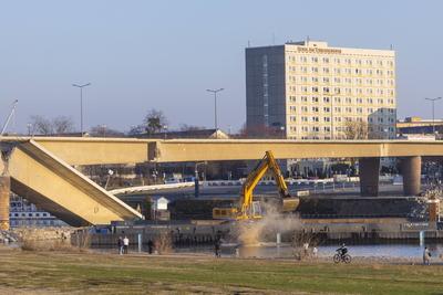 Carolabr?cke in Dresden-stock-foto