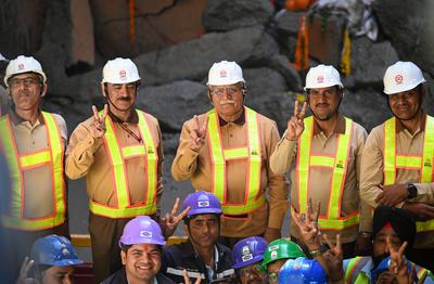 DMRC Completes Tunneling Between Kishangarh And Vasant Kunj-stock-photo