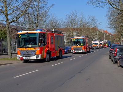 Explosion bei Continental Hannover Heute gegen 10:30 Uhr ereignete sich in einem Continental Geb?ude in Hannover an der-stock-foto