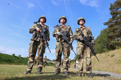Niedersachsen, Nienburg, Landeskommando Niedersachsen, Ausbildung zum Soldaten der Reserve, Clausewitz Kaserne,in Nienbu-stock-photo