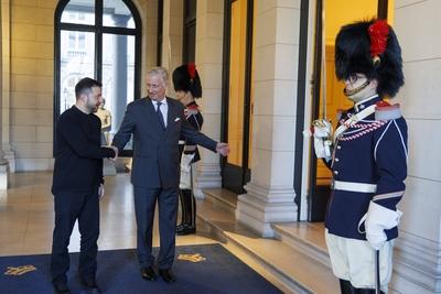 King Philippe receives Volodymyr Zelensky 06/03/2025-stock-foto