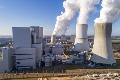 Braunkohlekraftwerk Boxberg-stock-foto