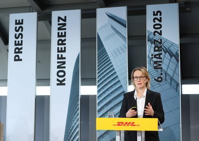 Deutsche Post DHL Bilanz-stock-foto
