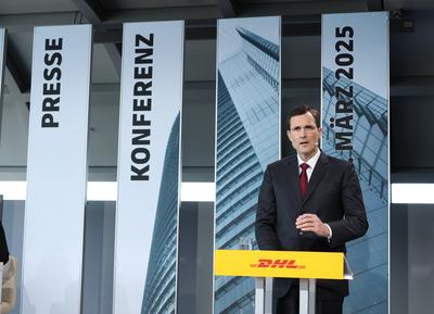 Deutsche Post DHL Bilanz-stock-foto