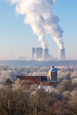 Winterwetter in Brandenburg - Spremberg-stock-foto