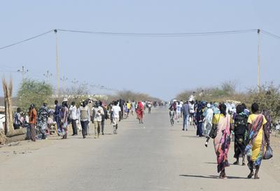 South Sudan, refugees of war in Sudan-stock-foto