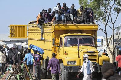 South Sudan, refugees of war in Sudan-stock-photo
