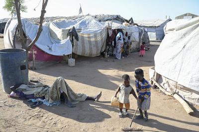 South Sudan, refugees of war in Sudan-stock-foto