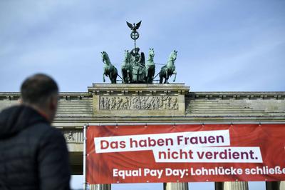 Equal Pay Day Aktion-stock-foto