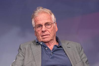 Daniel Cohn-Bendit, ehemaliger gruene Europa-Abgeordneter Maischberger, TV - Sendung, Politik, Moderation, Sandra Maisch-stock-foto