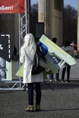 Equal Pay Day Aktion-stock-foto