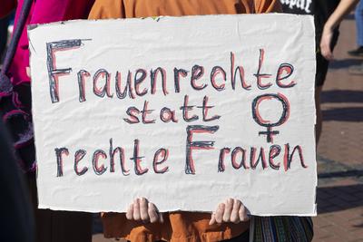 Demonstration gegen die AFD in Essen.-stock-foto