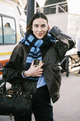 Paris Fashion Week. Alexa Chung-stock-foto