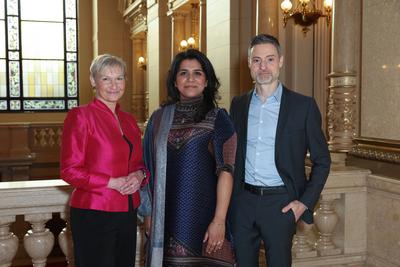 Buber-Rosenzweig-Medaille an Ehepaar Mendel/Cheema verliehen-stock-foto