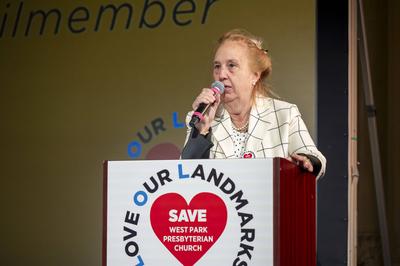 Rally to save the landmark west park presbyterian church-stock-photo