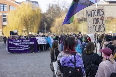8. Maerz 2025 - Frauentag - Feministischer Kampftag-stock-foto
