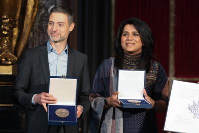 Buber-Rosenzweig-Medaille an Ehepaar Mendel/Cheema verliehen-stock-foto