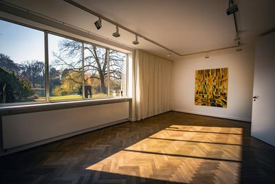 Mies van der Rohe Haus Berlin-stock-photo