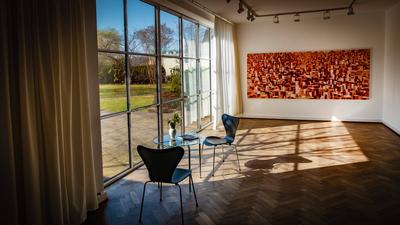 Mies van der Rohe Haus Berlin-stock-photo