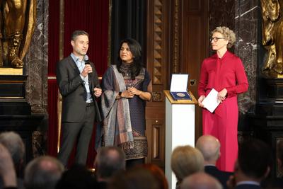 Buber-Rosenzweig-Medaille an Ehepaar Mendel/Cheema verliehen-stock-foto