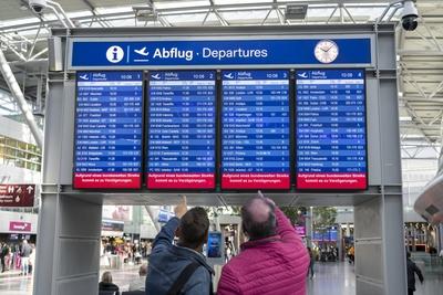 Streik an den Flugh?fen-stock-foto