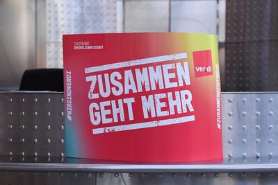 Warnstreiks der Besch?ftigten im Luftsicherheitsbereich-stock-foto