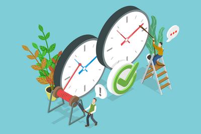 3D Isometrische flache konzeptionelle Illustration der Sommerzeit, Winterzeit und Sommerzeit<br>3D Isometric Flat Conceptual Illustration of Daylight Saving Time, Wintertime and Summertime-stock-photo