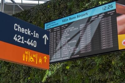 Streik an den Flugh?fen-stock-foto