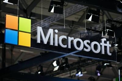 Logo der Microsoft Corporation *** Microsoft Corporation Logo Foto xC xHardtx xFuturexImage-stock-foto