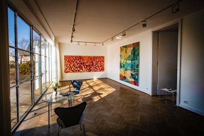 Mies van der Rohe Haus Berlin-stock-photo