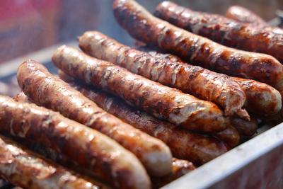 Bratwurst 31.03.2024, Apolda, Thueringer Bratwuerste *** Bratwurst 31 03 2024, Apolda, Thueringer Bratwuerste-stock-foto